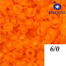 Rokajl Preciosa 6/0 oranžová priehľadná NEON 10g (16003_6)